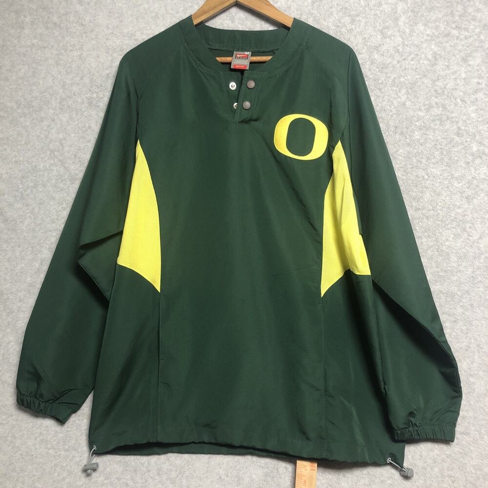 Nike Team University of Oregon Ducks Windbreaker Pullover Size Medium Baseball